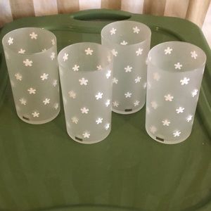 Vintage Prisma frosted drinking glasses